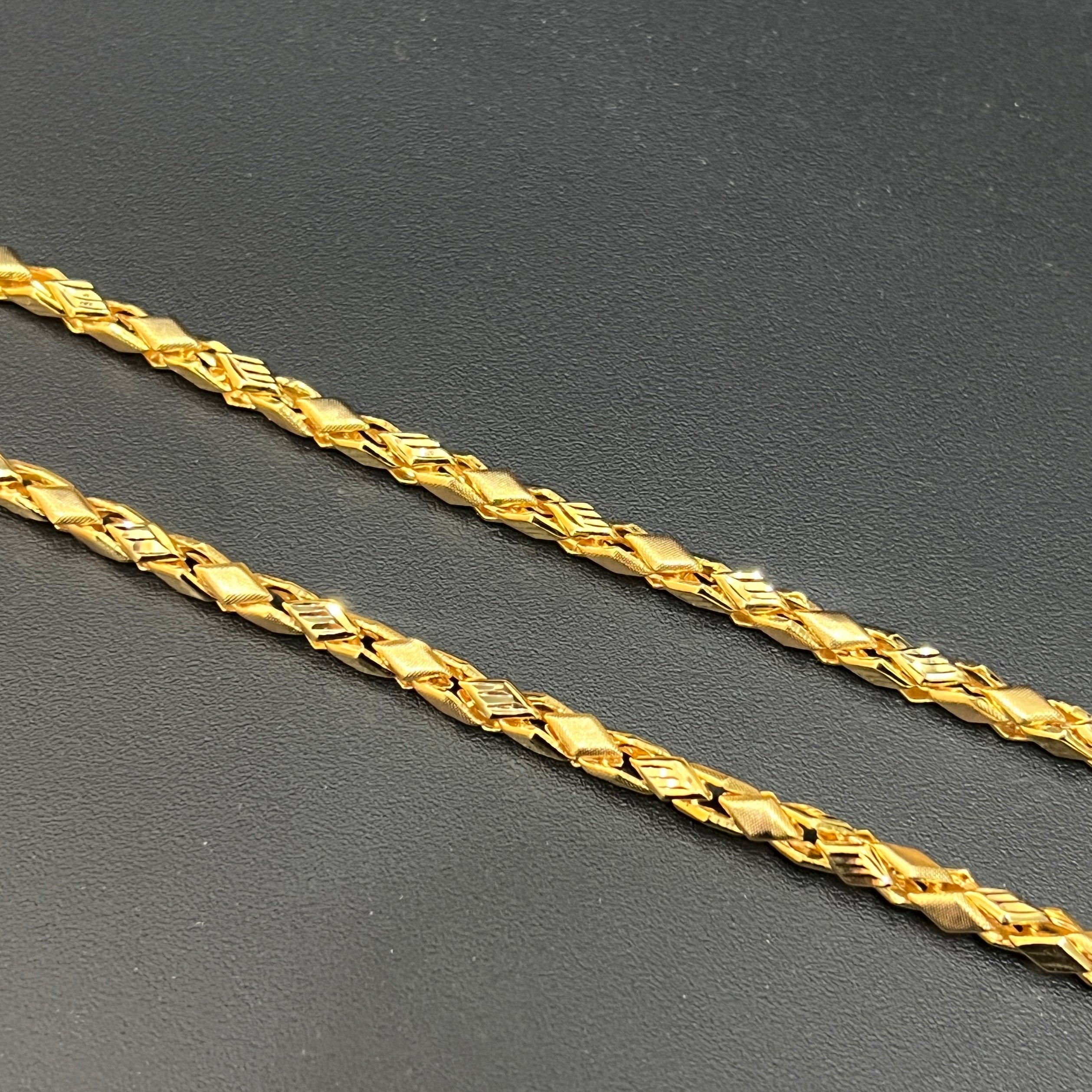 Silver Kathli Chain Two Tone Gold Finished 20inches S
