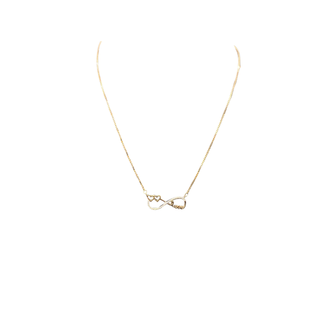 Ladies Pendant Chain _Rosegold infinity Heart & Love