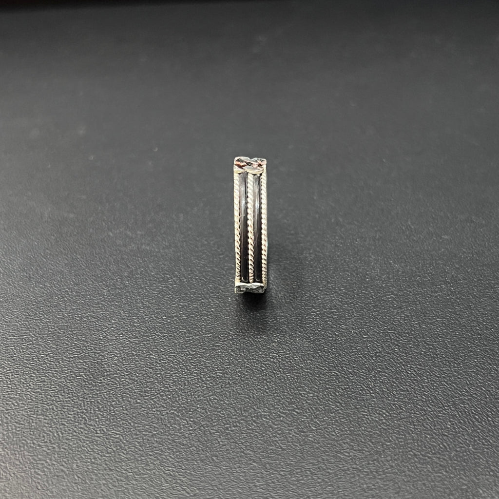 Silver Elephant Hair Ring Two Line