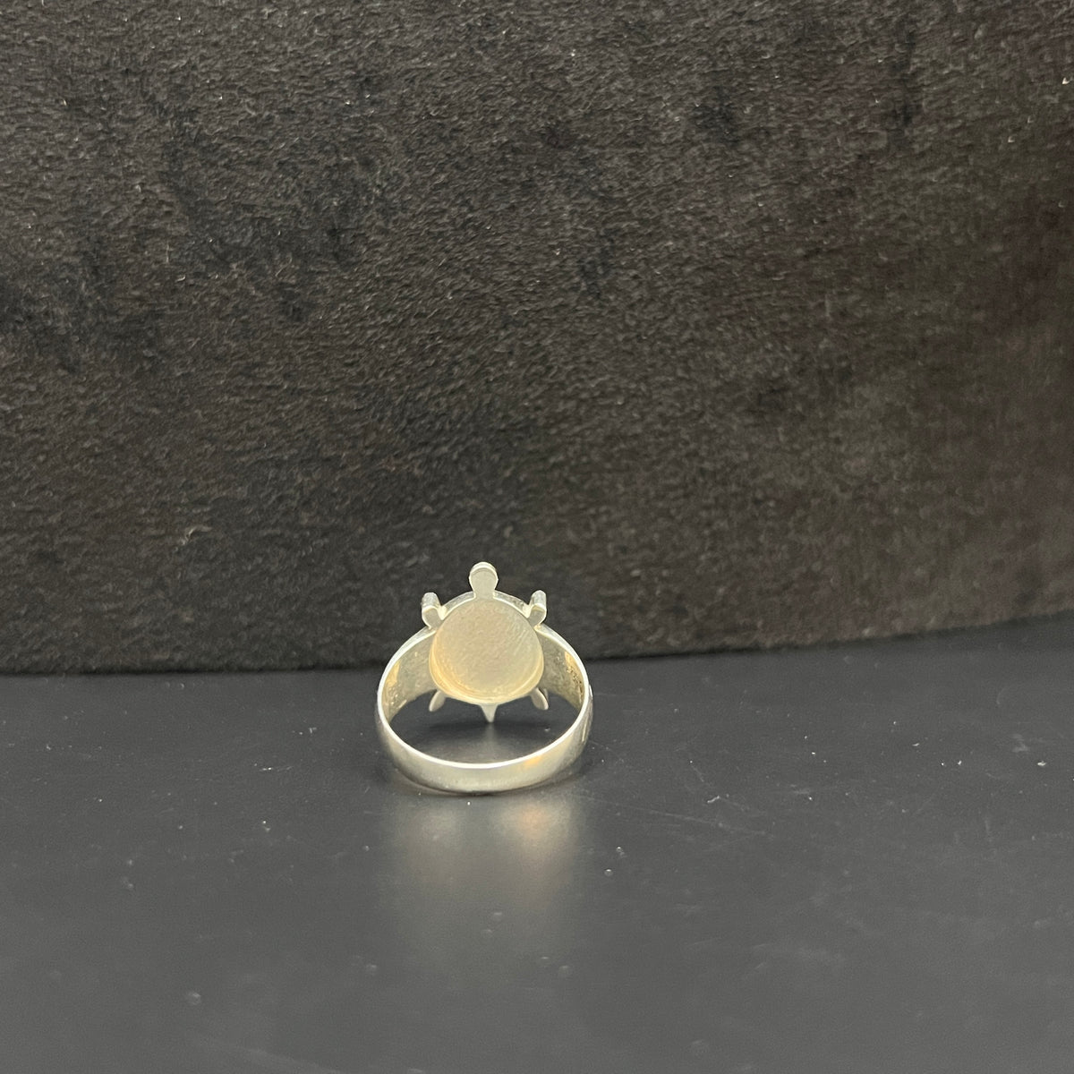 Silver Mens Ring Tortoise Antique Finish 925