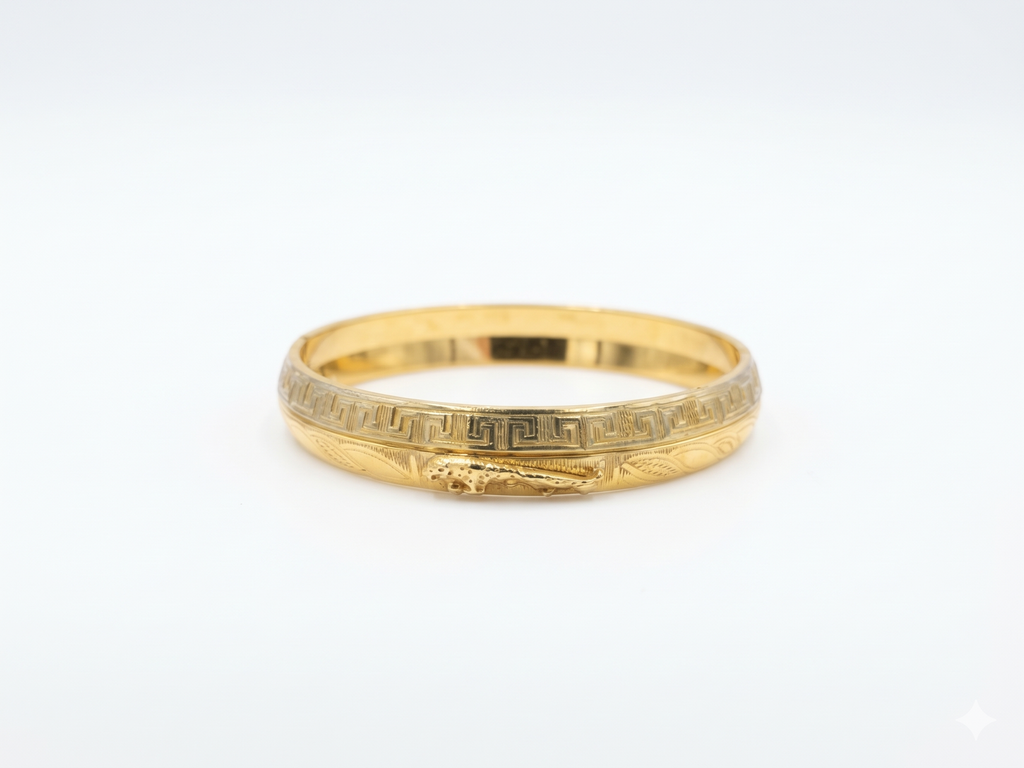 Silver Mens Kada CNC Jaquar DS Full Gold Finish R