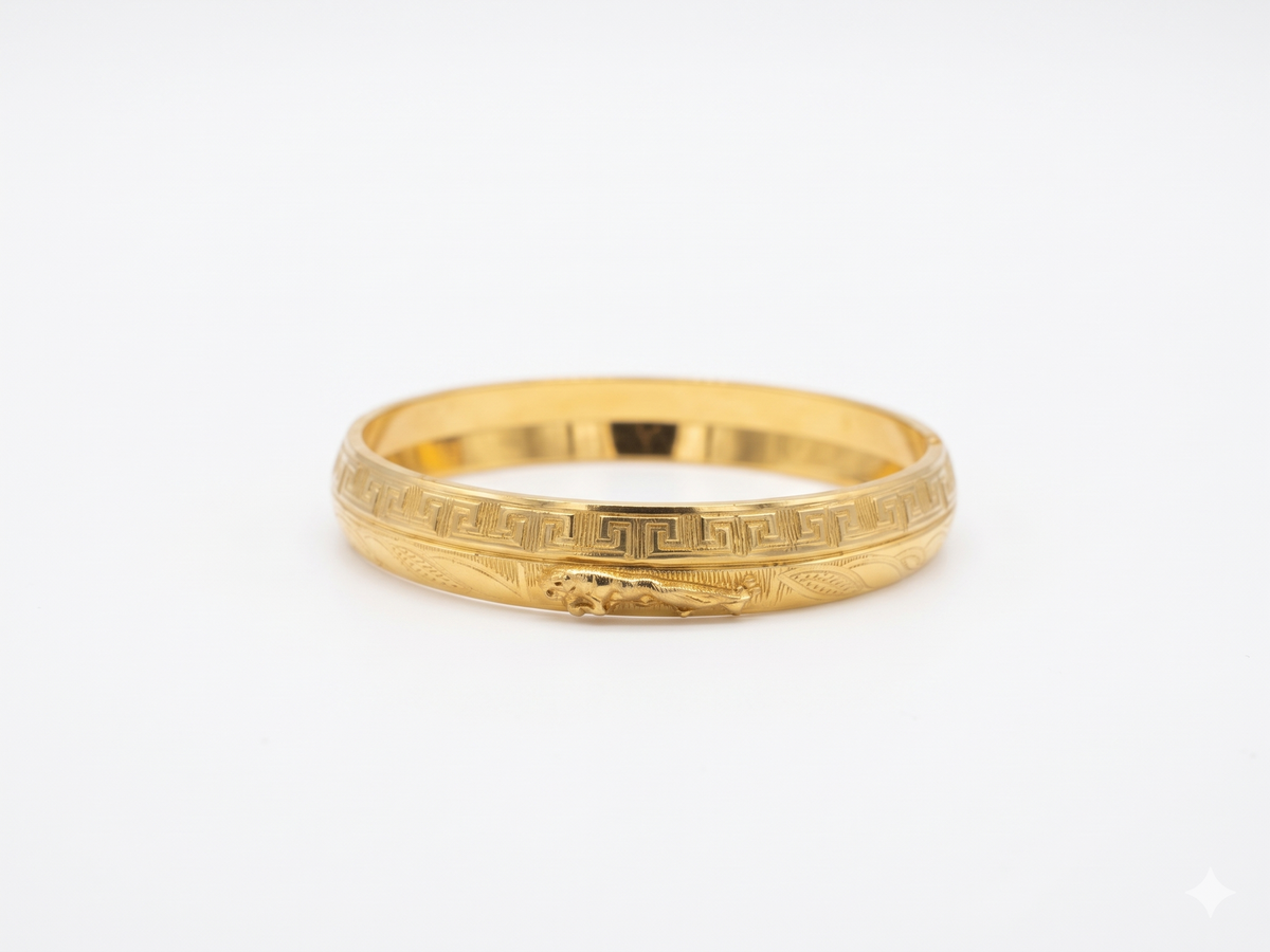 Silver Mens Kada CNC Jaquar DS Full Gold Finish R