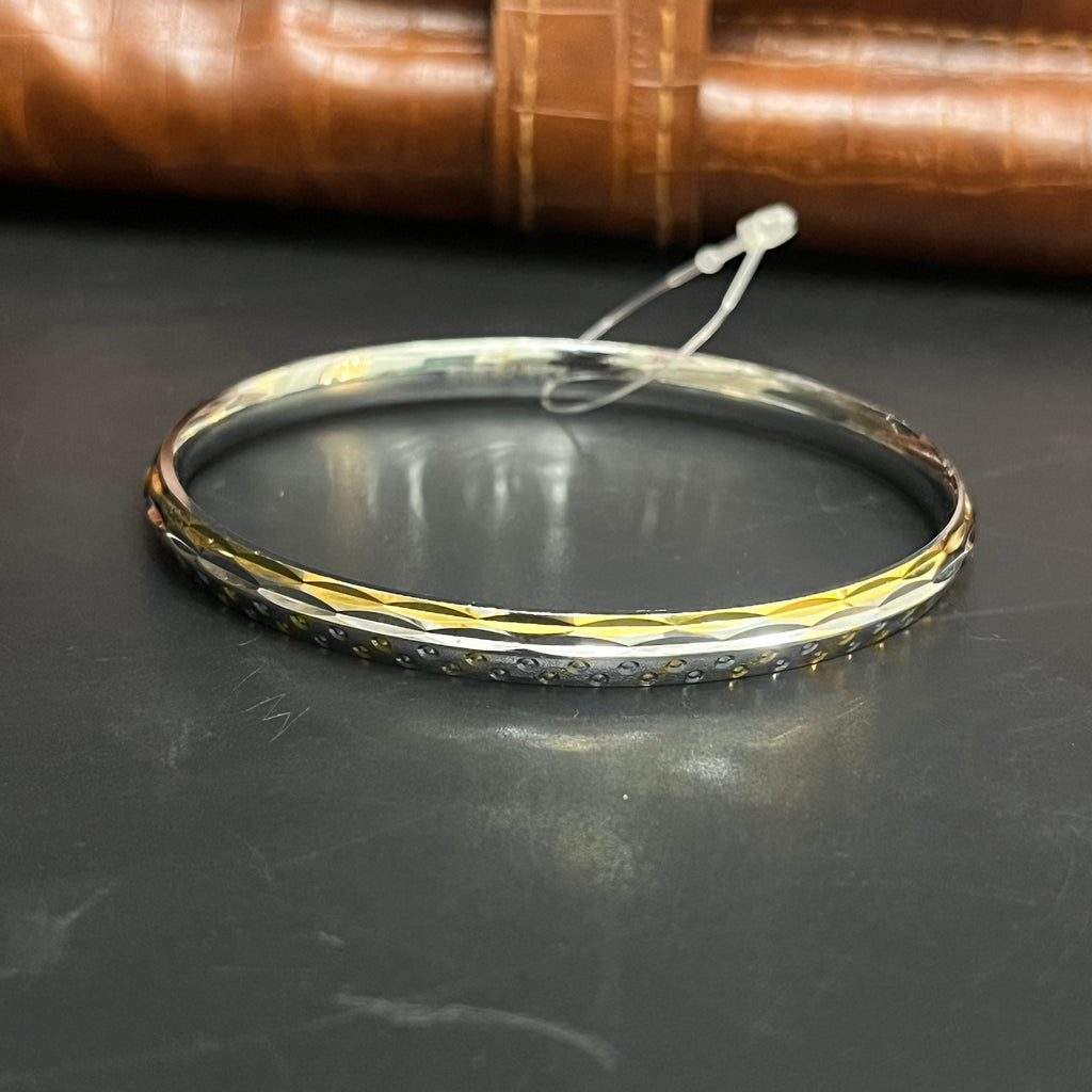 Silver Mens Kada Classic Dual Tone DS03 R