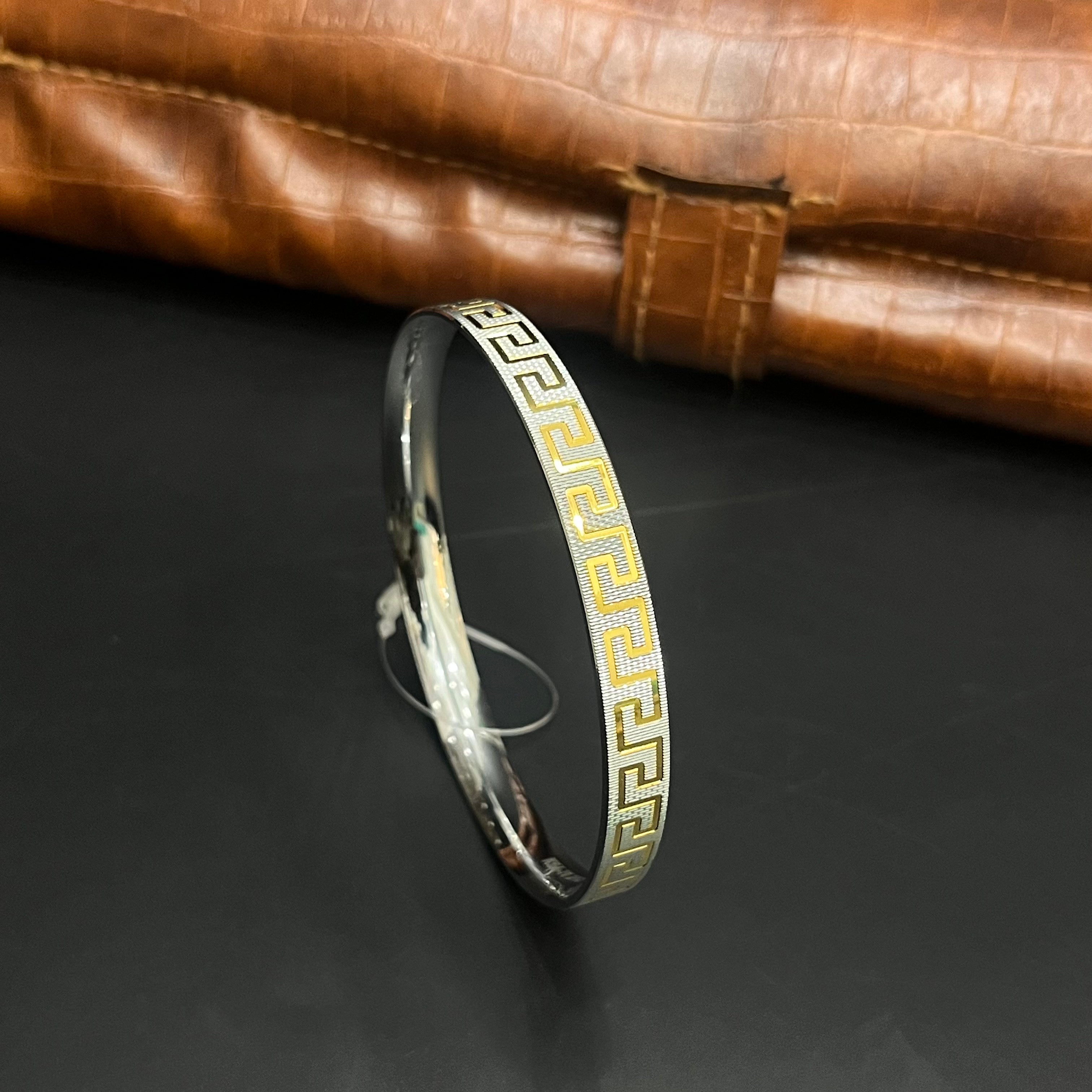 Silver Mens Kada Classic Dual Tone DS04 R