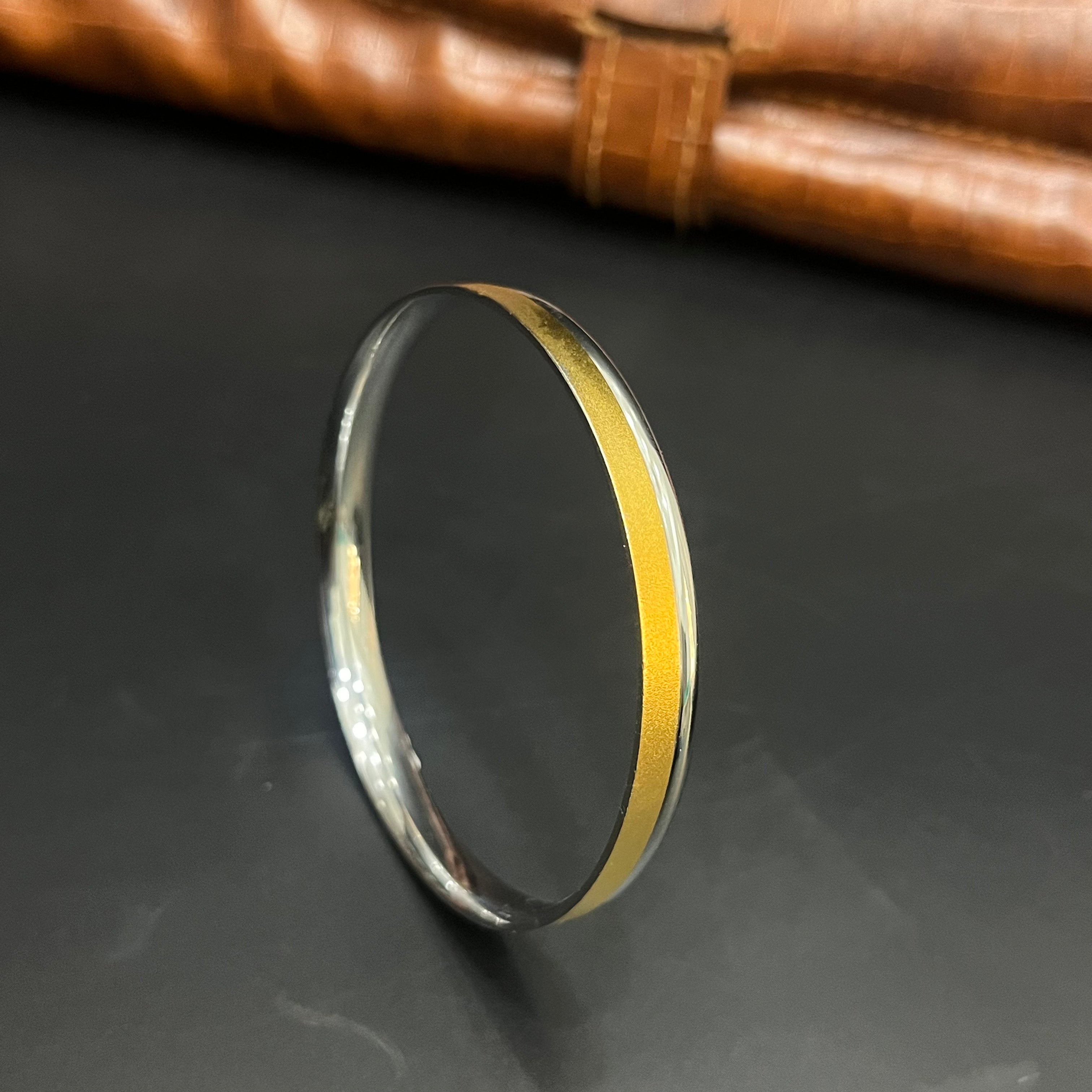 Silver Mens Kada Classic Dual Tone DS05 R