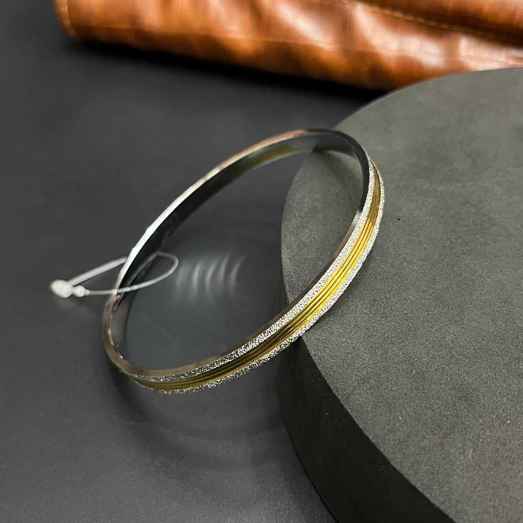 Silver Mens Kada Classic Dual Tone DS06 R