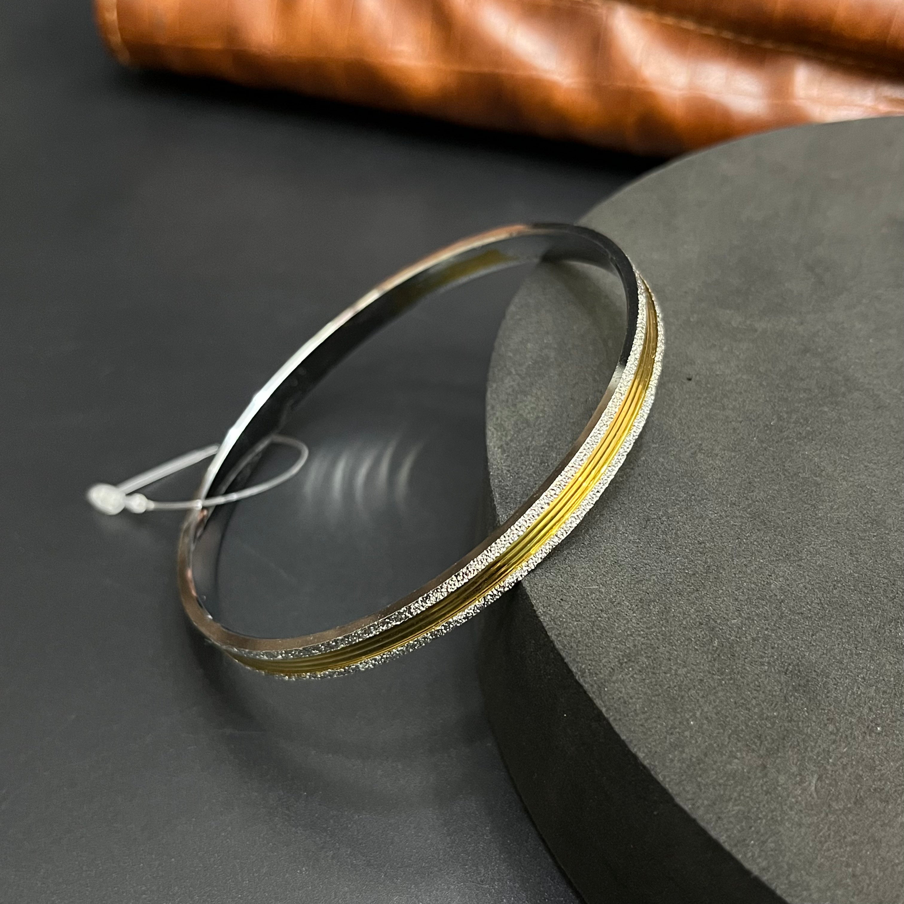Silver Mens Kada Classic Dual Tone DS06 R