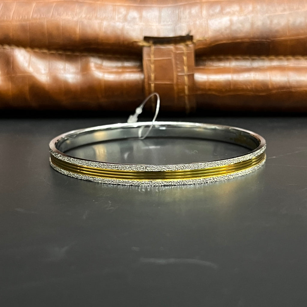 Silver Mens Kada Classic Dual Tone DS06 R