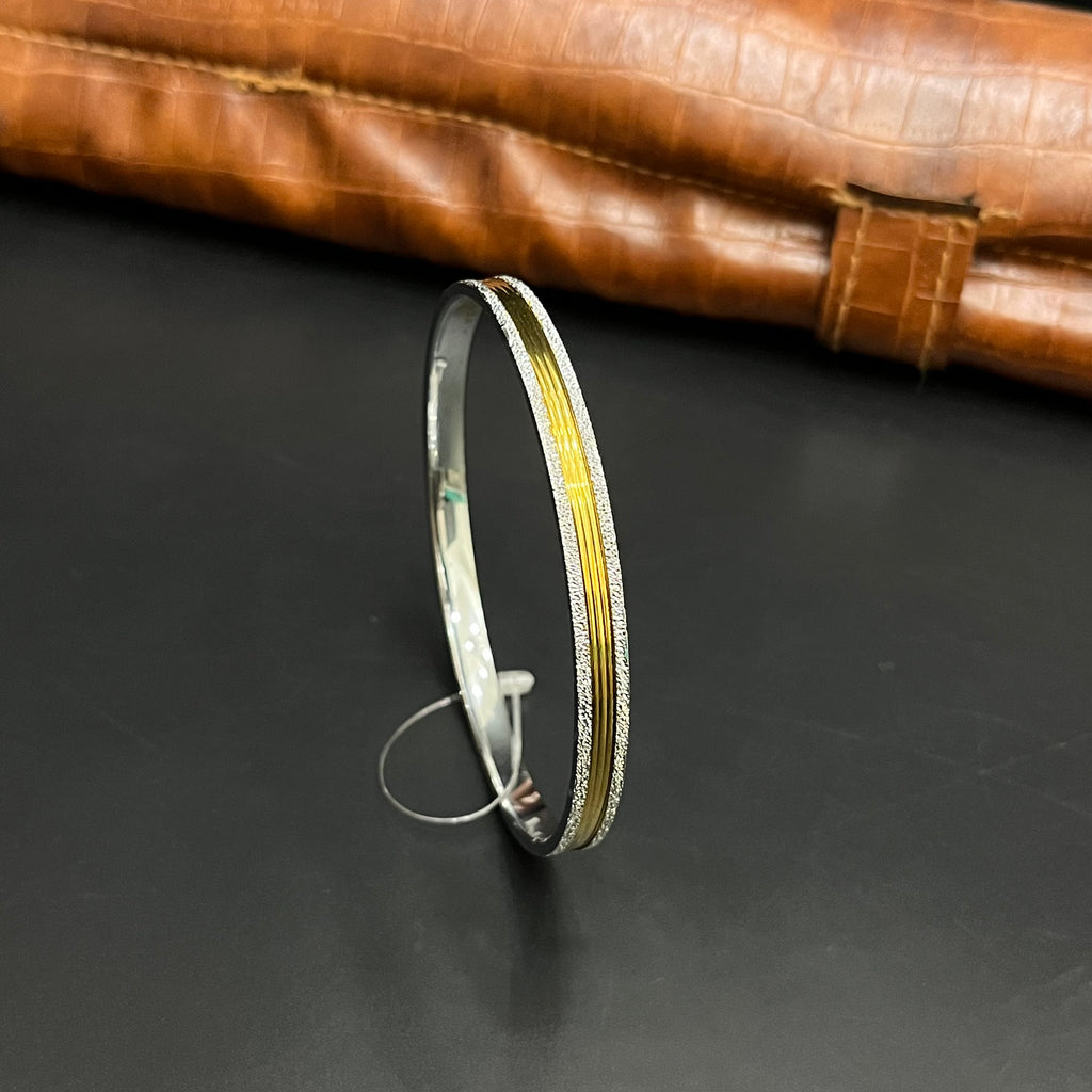 Silver Mens Kada Classic Dual Tone DS06 R