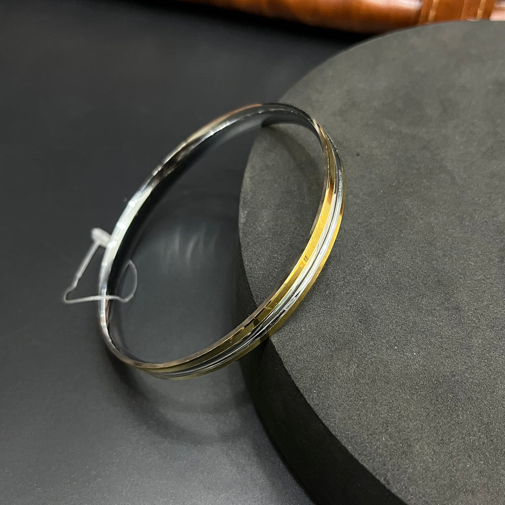 Silver Mens Kada Classic Dual Tone DS07 R