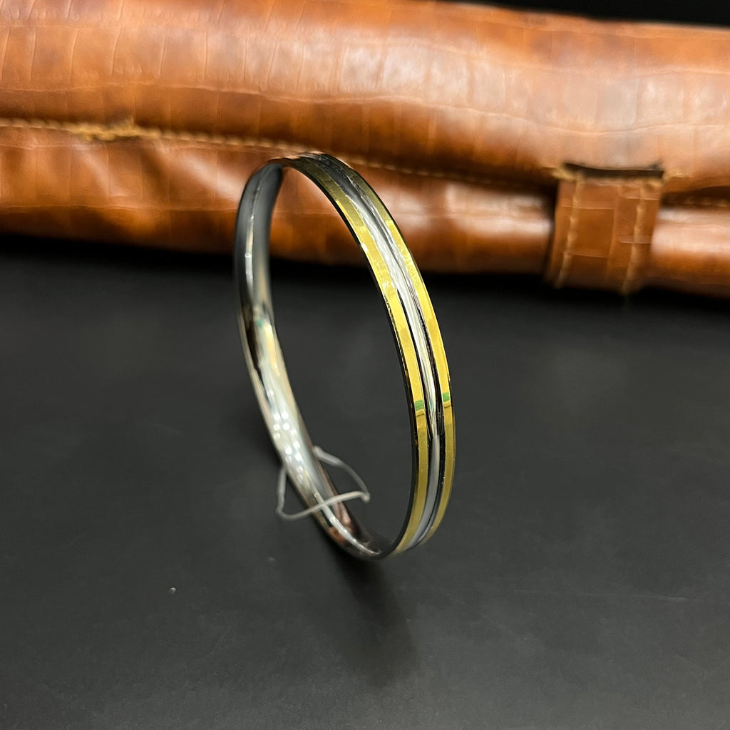 Silver Mens Kada Classic Dual Tone DS07 R