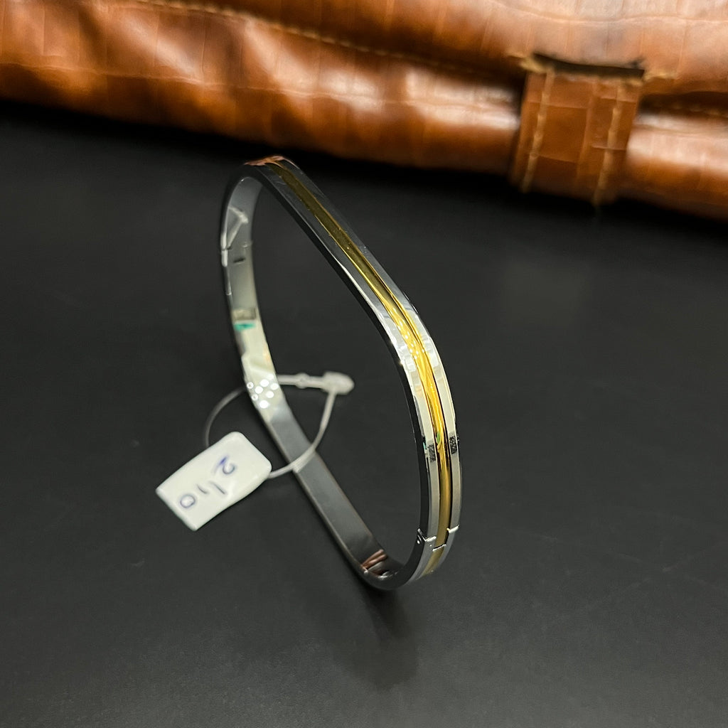 Silver Mens Kada Classic Oval Dual Tone DS10 R