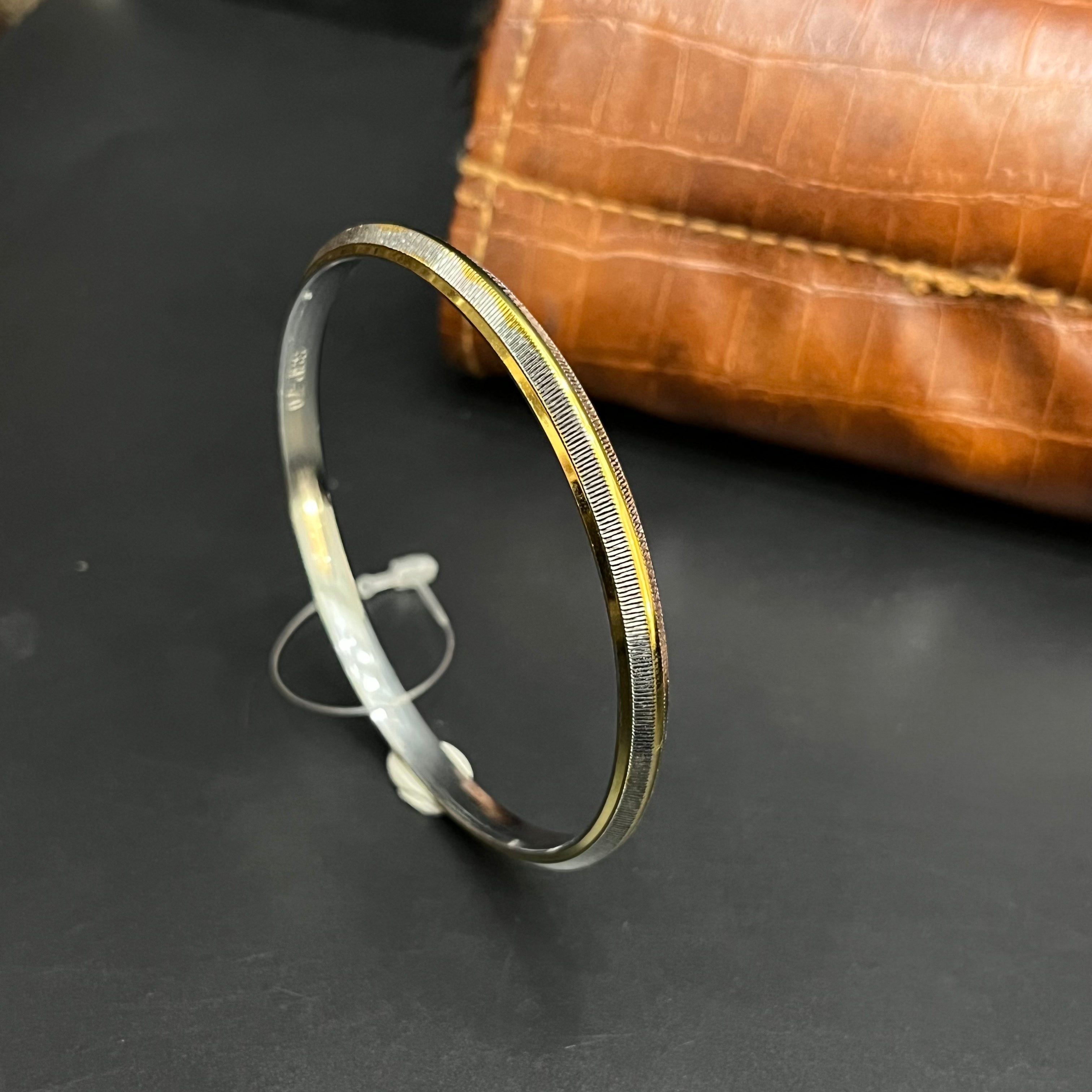 Silver Mens Kada Classic Dual Tone DS17 R