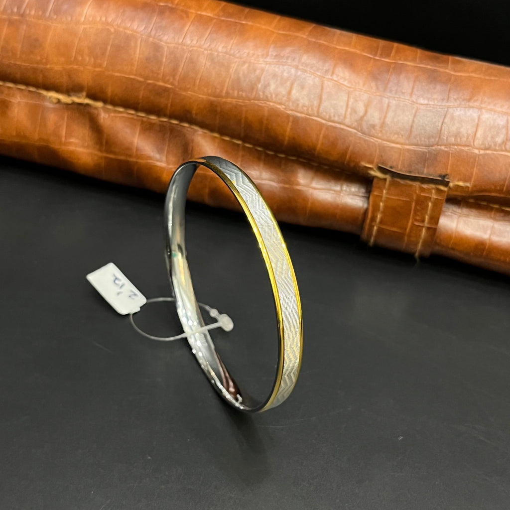 Silver Mens Kada Classic Dual Tone DS19 R