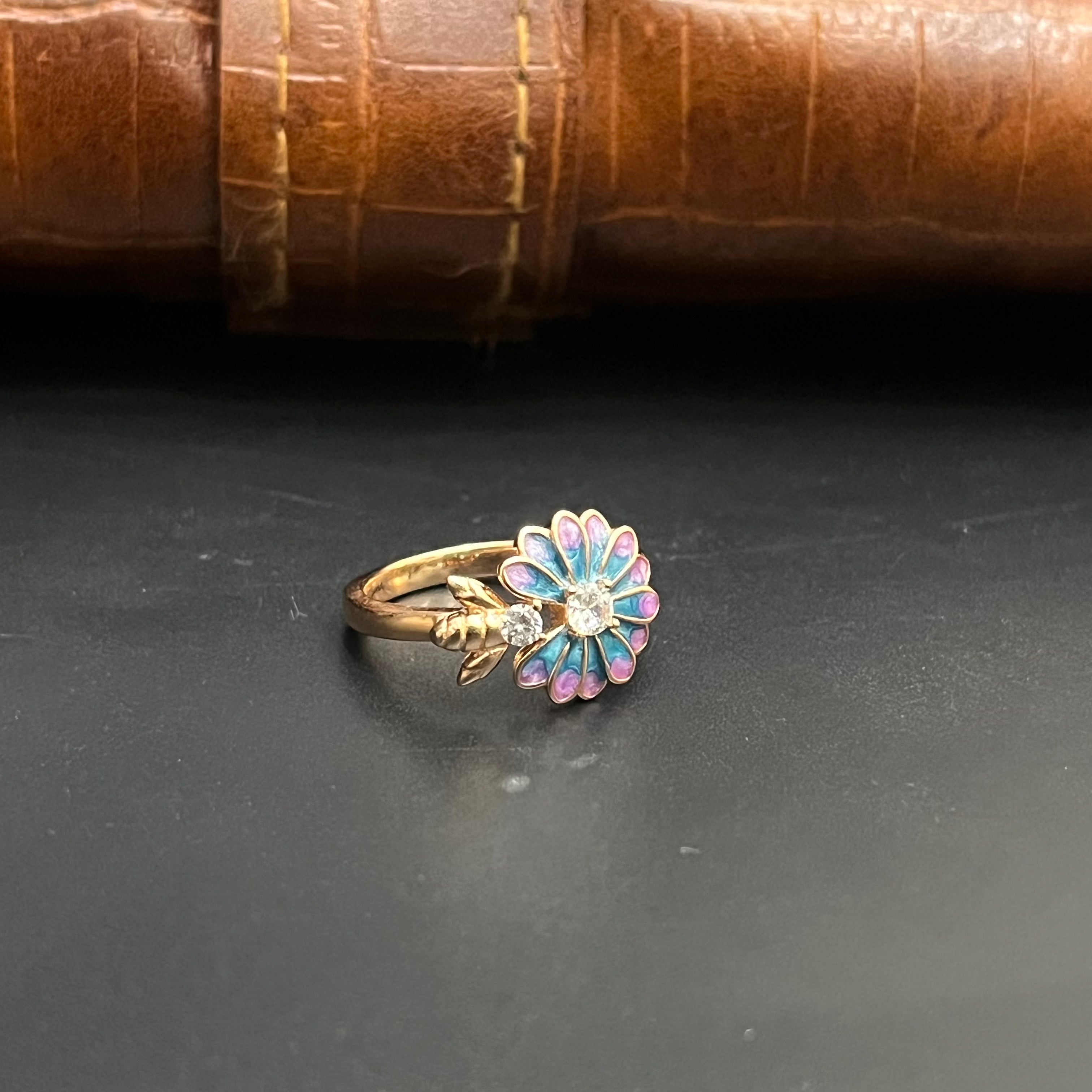 Silver Ladies Ring Classic Floral 3D Rose Gold 925