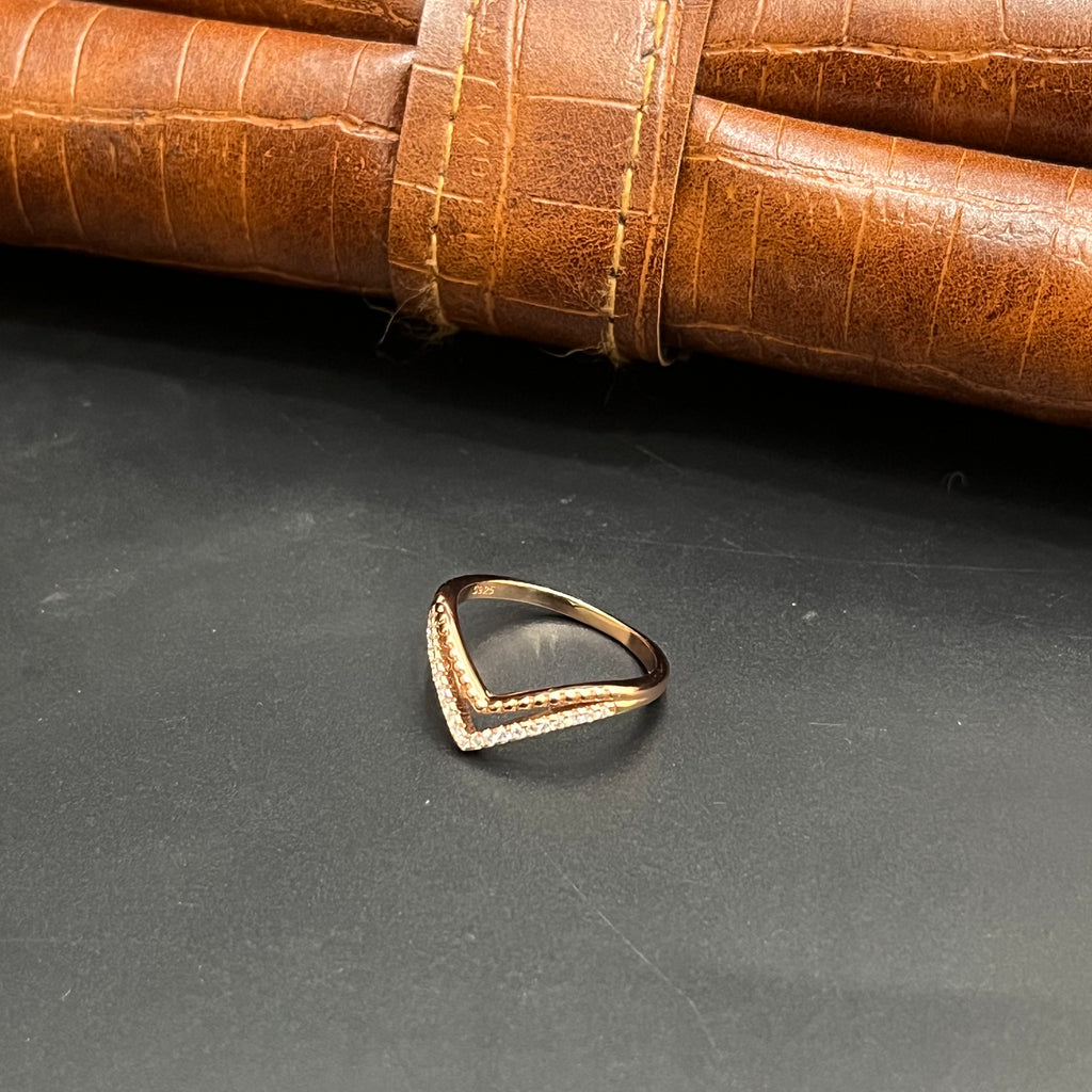 Silver Ladies Ring Vanki Rose Gold DS4 925