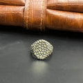 Silver Mens Ring Antique Cut Textured 925
