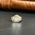 Silver Mens Ring Luxury Textured Full Edition 925