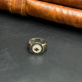 Silver Mens Ring Royal Blue Crystal Textured 925