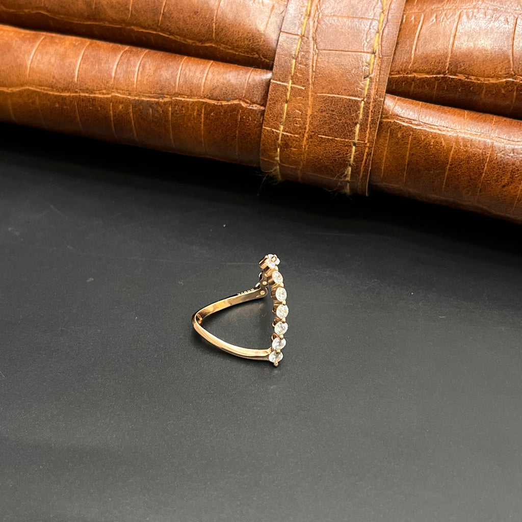 Silver Ladies Ring Vanki Rose Gold DS2 925