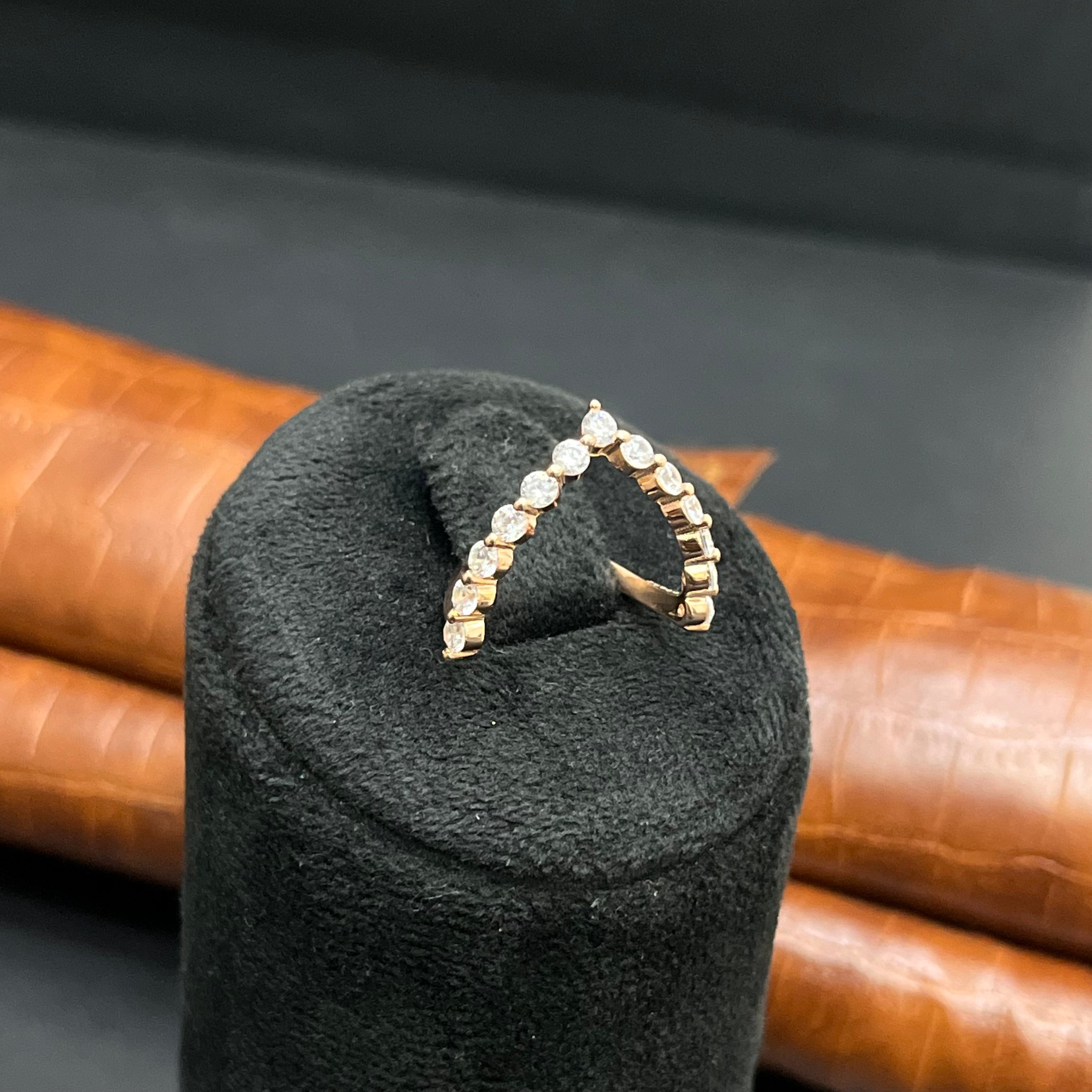 Silver Ladies Ring Vanki Rose Gold DS2 925