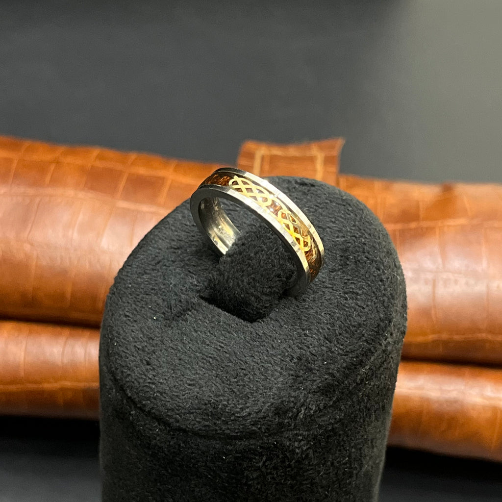 Silver Mens Ring Fancy Interlace MD02 925