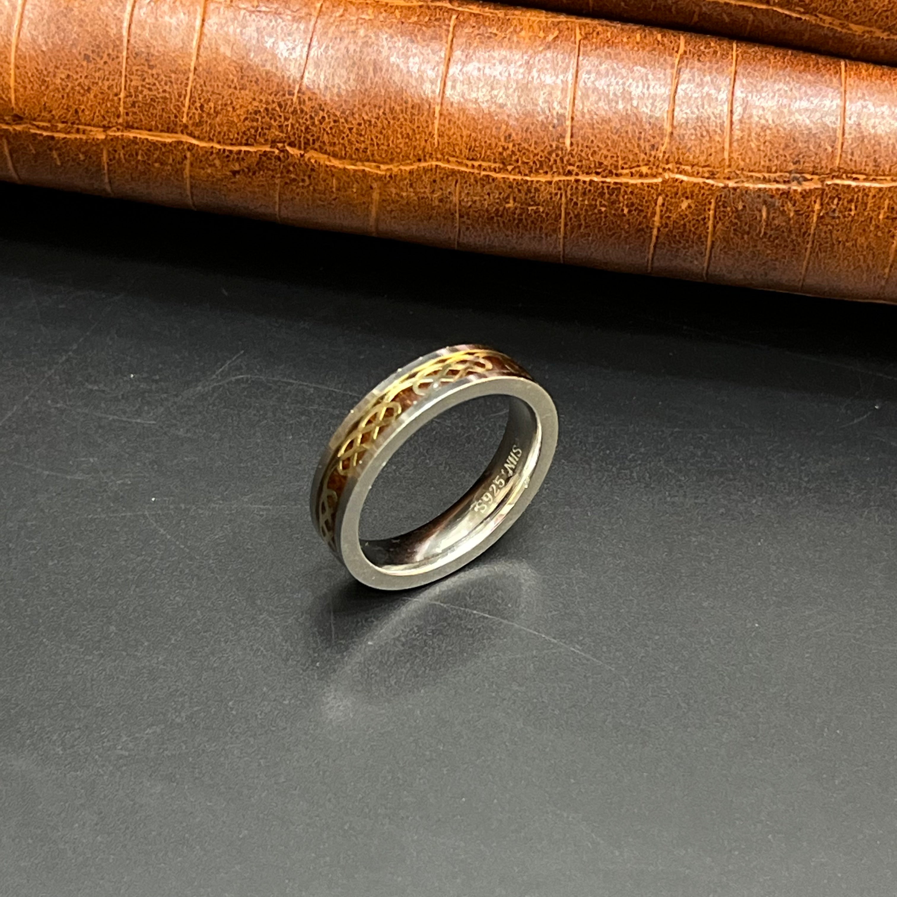 Silver Mens Ring Fancy Interlace MD02 925