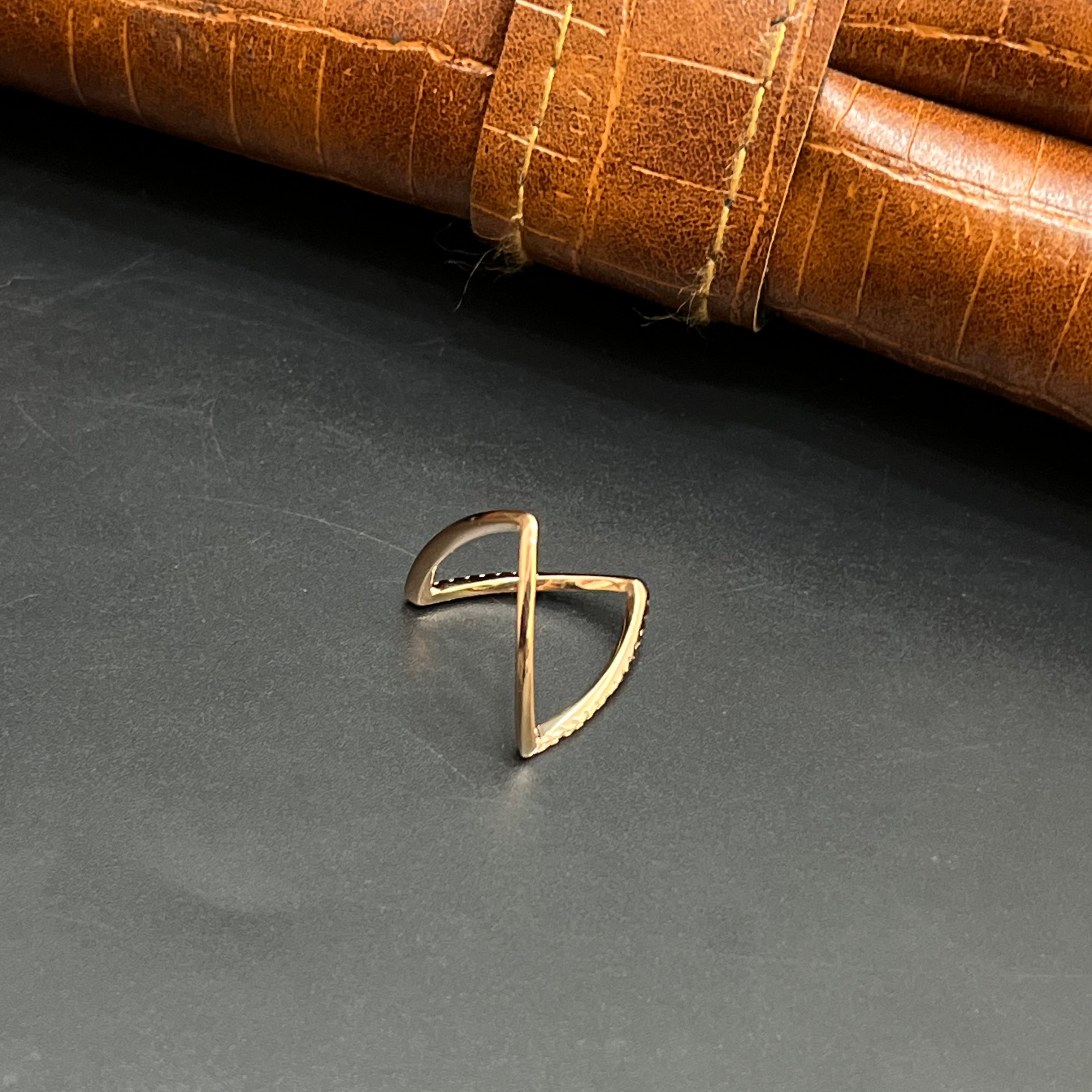 Silver Ladies Ring Vanki Rose Gold DS1 925