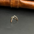 Silver Ladies Ring Vanki Rose Gold DS1 925