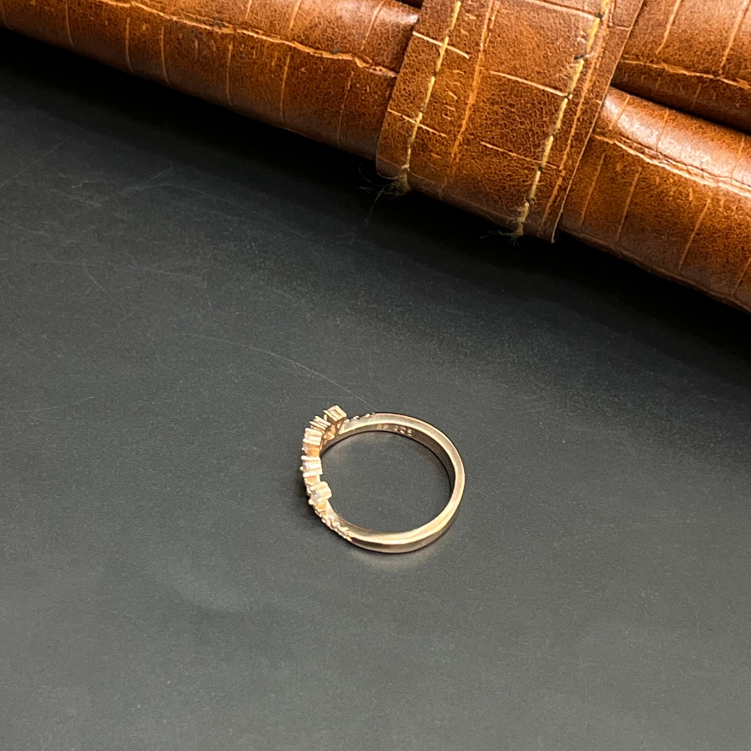 Silver Ladies Ring Queen Crown Rose Gold 925