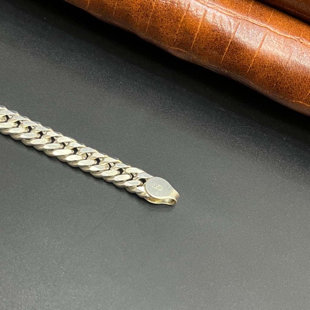 Silver Mens Bracelet Flat Kadap Uniform Link 925( pending)