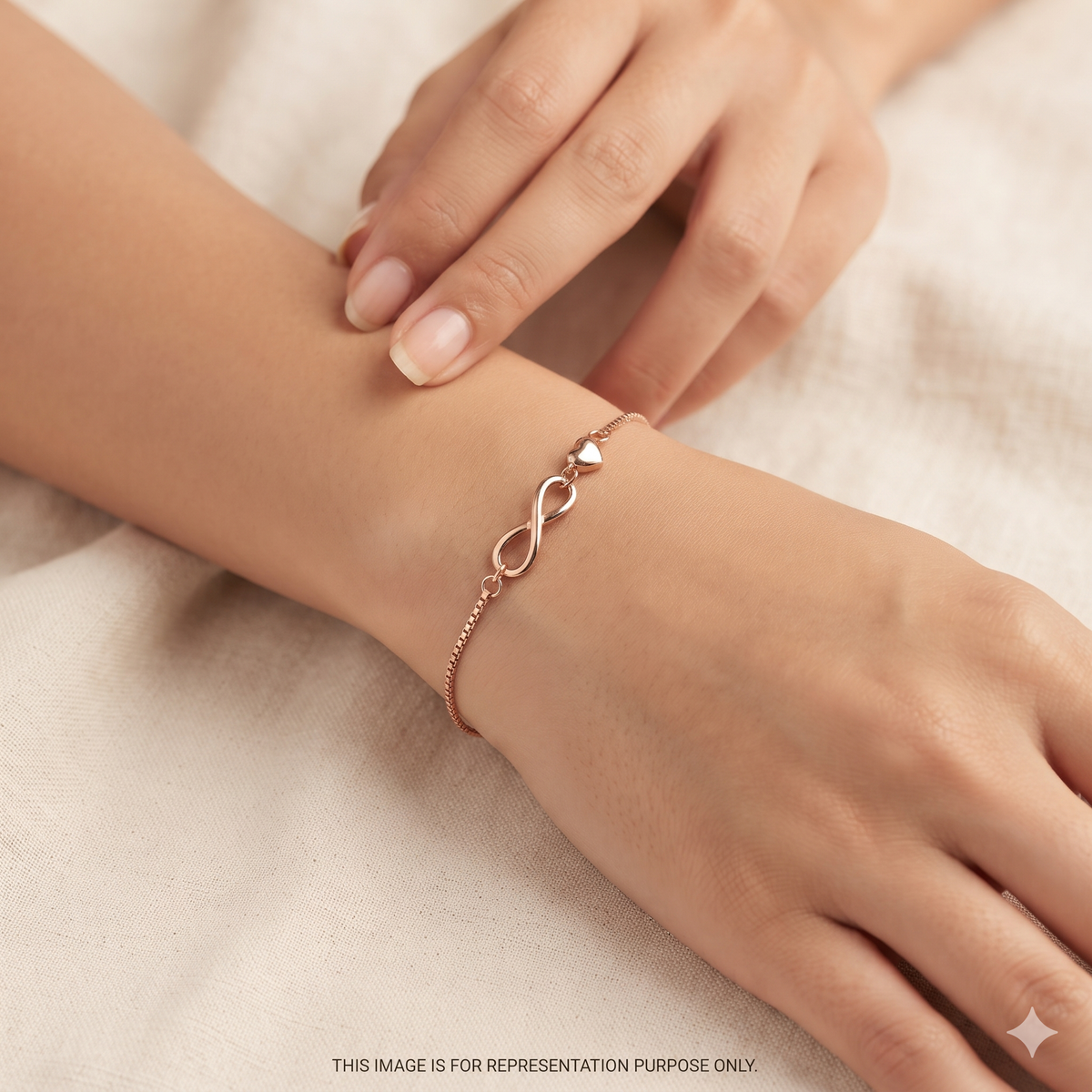 Silver Ladies Bracelet Infinity Heart Charms 1 925