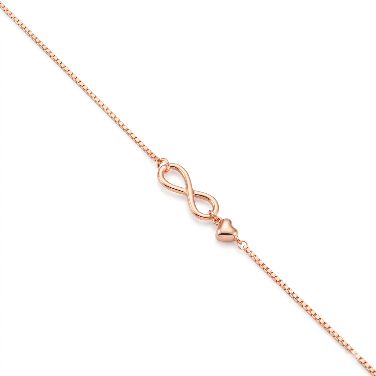 Silver Ladies Bracelet Infinity Heart Charms 1 925