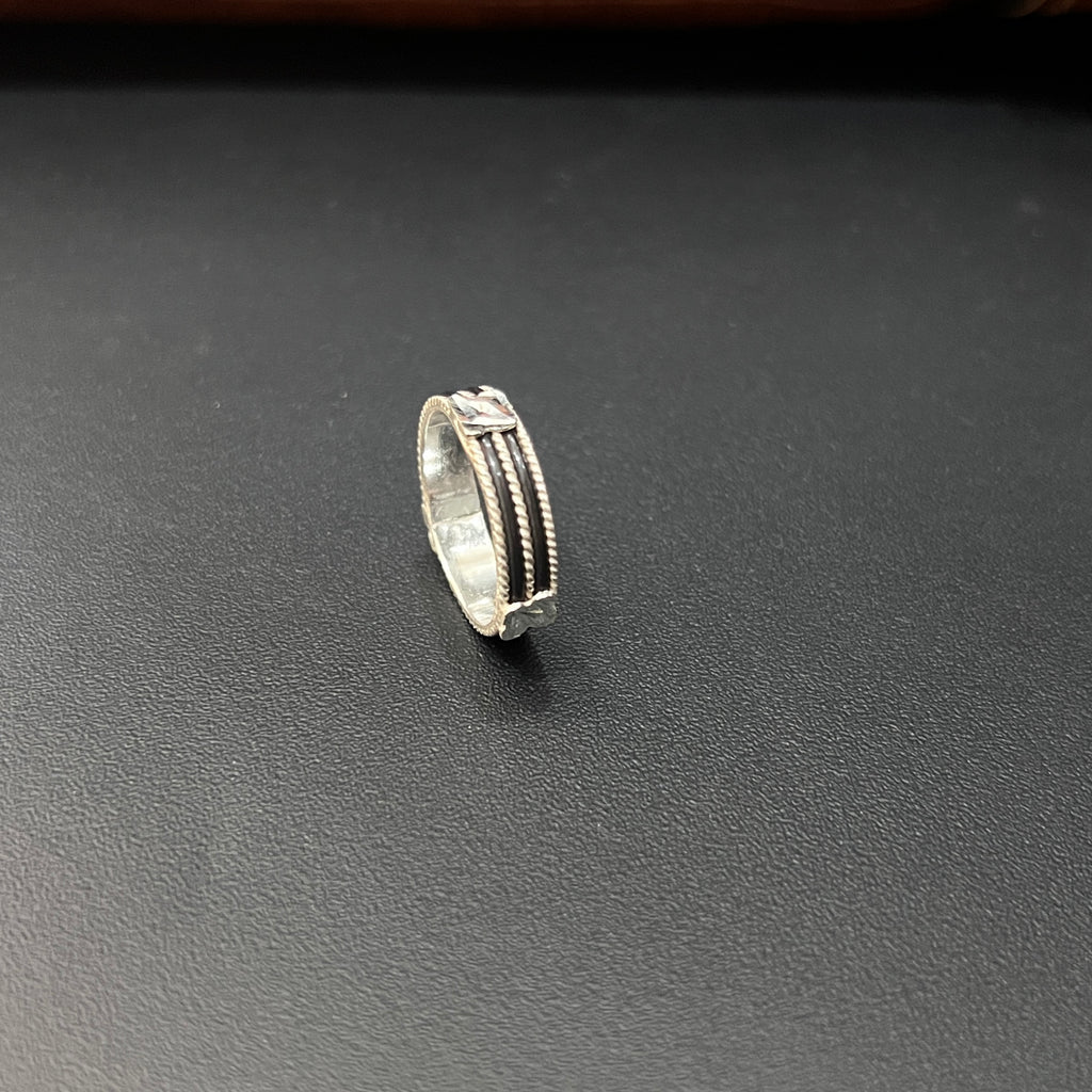 Silver Elephant Hair Ring Two Line