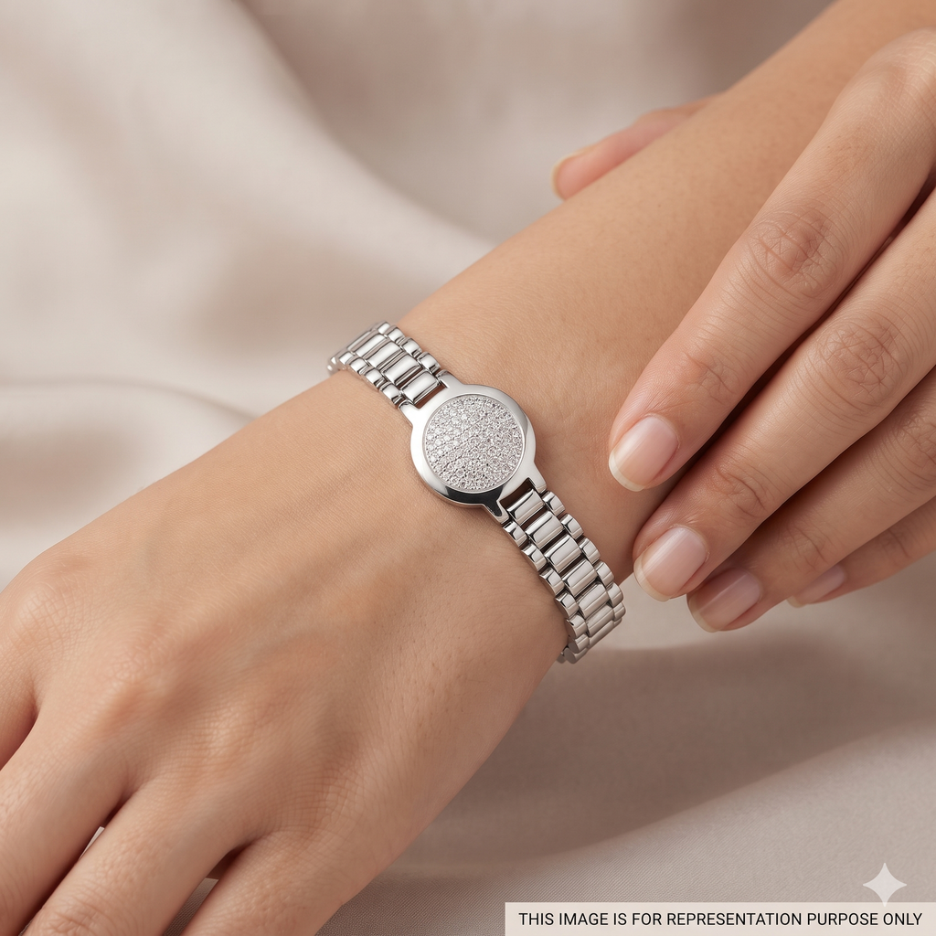 Silver Unisex Bracelet Elegant Honeyhub Center Link Chain 925
