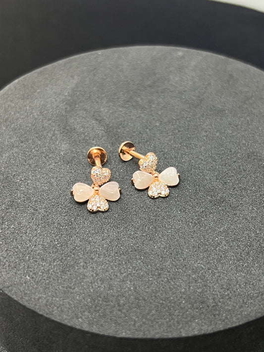 Studs_Rosegold Flower