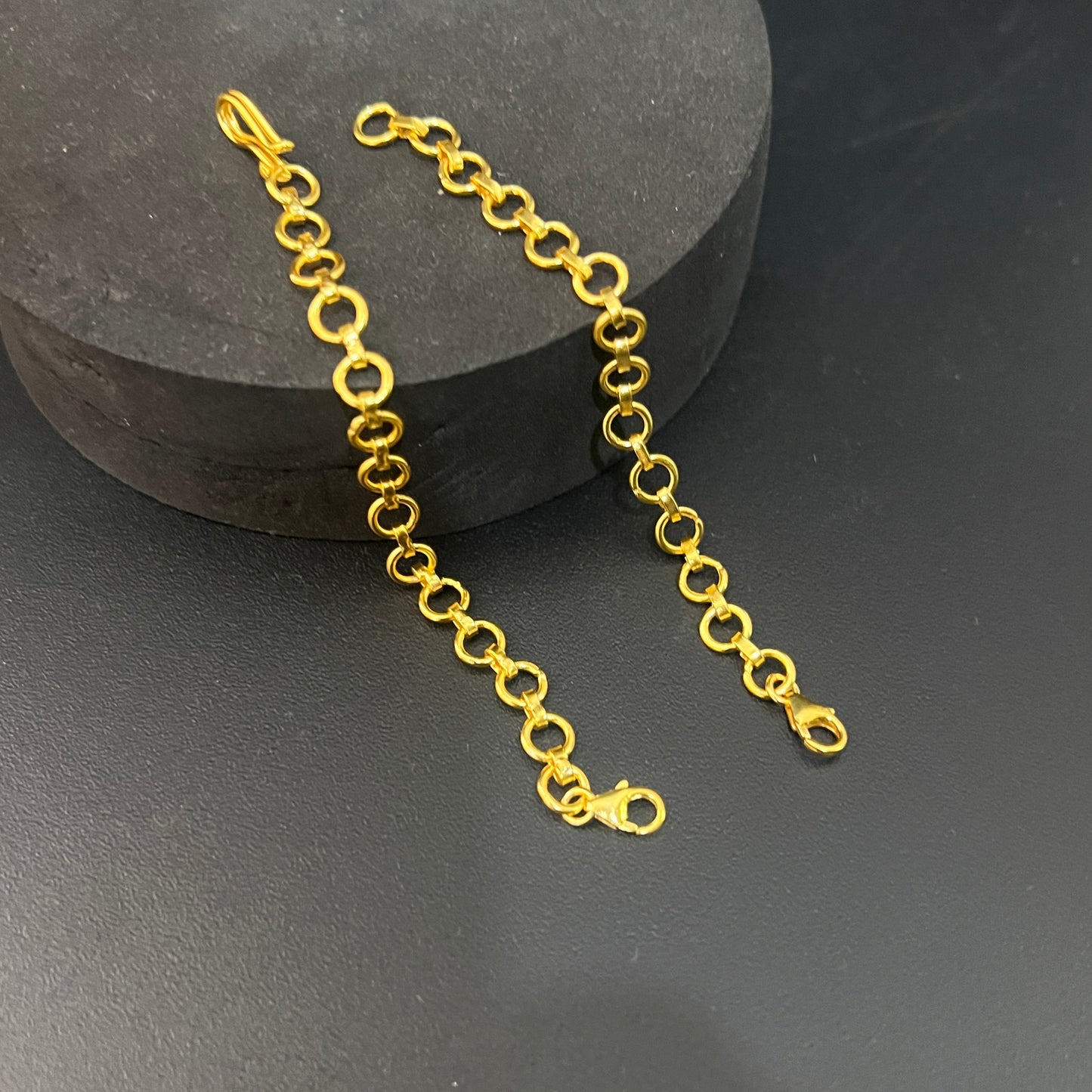 Silver Back Chain Gold Polished