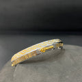 Silver Gents Vel Kada Two Tone Gold Finished
