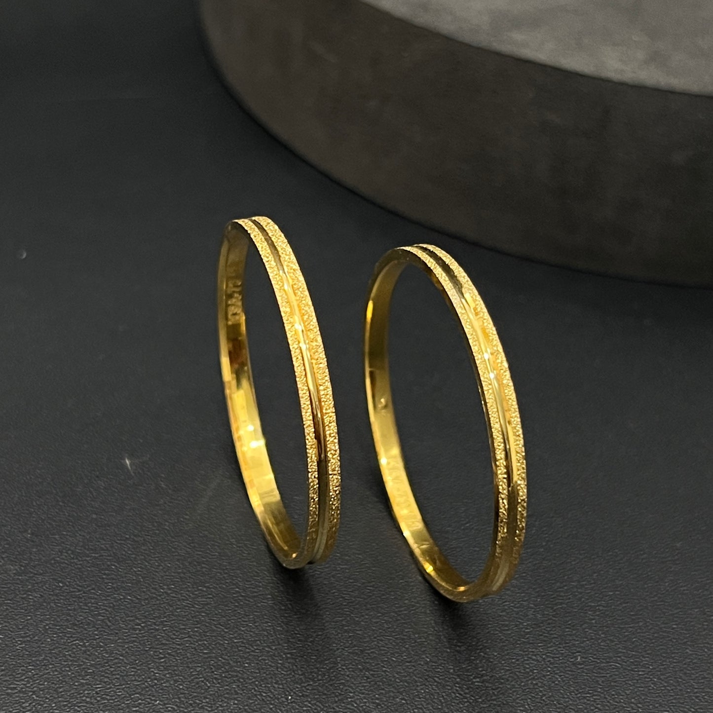 Silver Baby Cutting Bangles Gold Finished