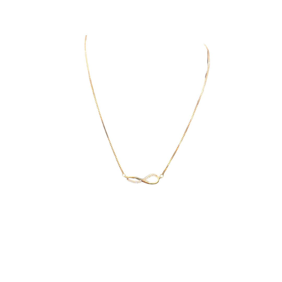 Ladies Pendant Chain _Rosegold stone Infinity