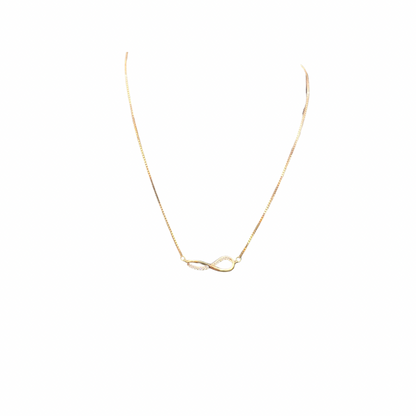 Ladies Pendant Chain _Rosegold stone Infinity