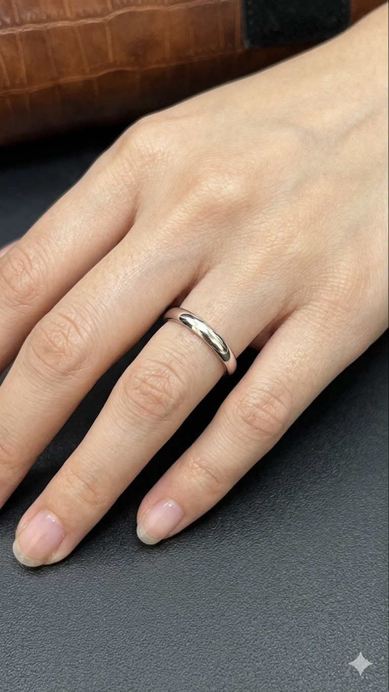 Silver Unisex Band Ring