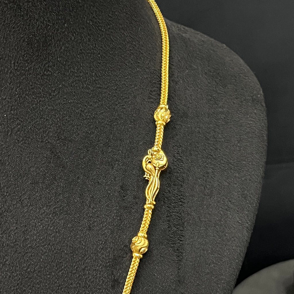 Silver Gold Finished Saradu Peacok & Vel Antique Finished C CUT925