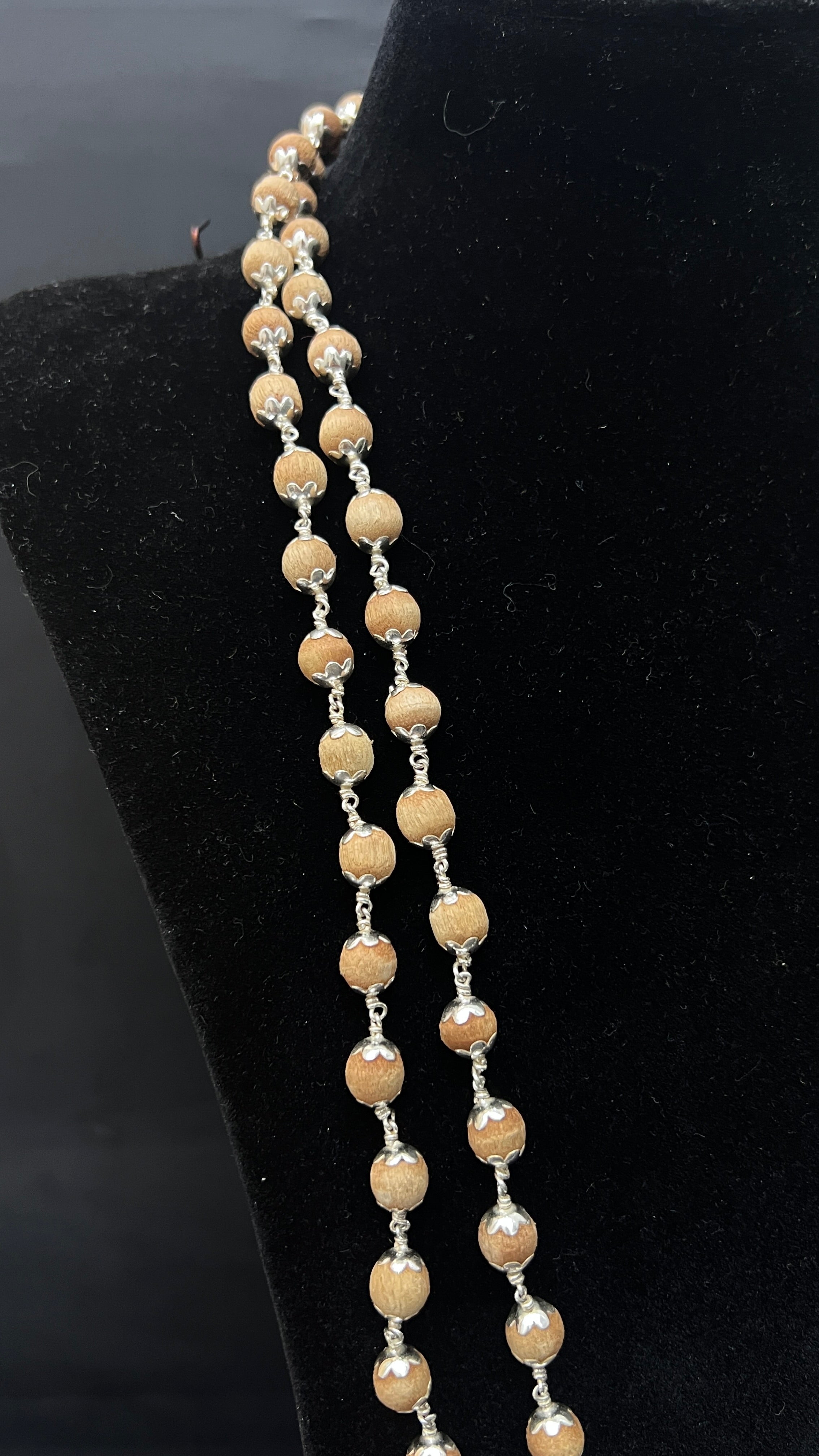 Silver Ayyappa Chandan Malai 108Beads