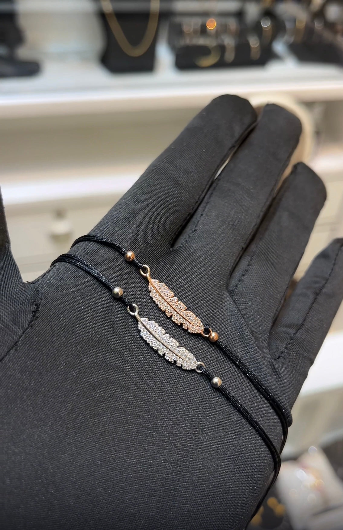 Silver Ladies Anklets_Leaf Thread