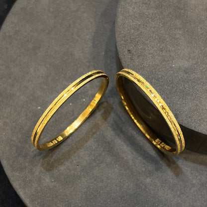 Silver Baby Cutting Bangles Gold Finished