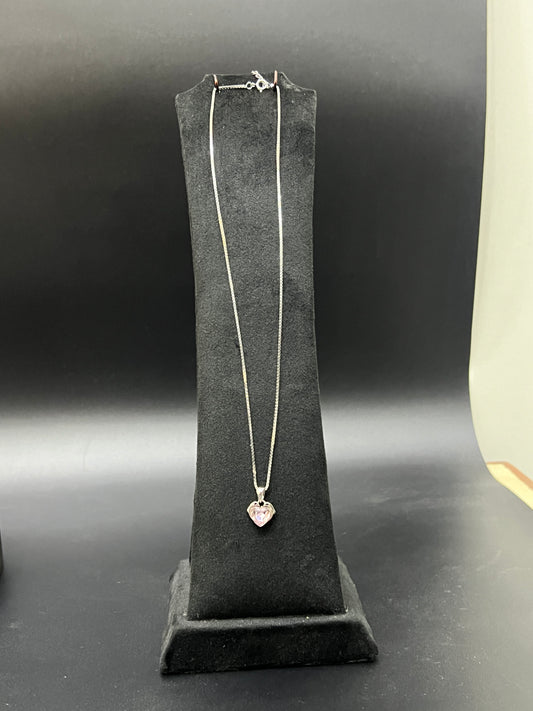 Ladies Pendant Chain _Pink Heart