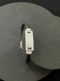 Mens Leather Black Kada