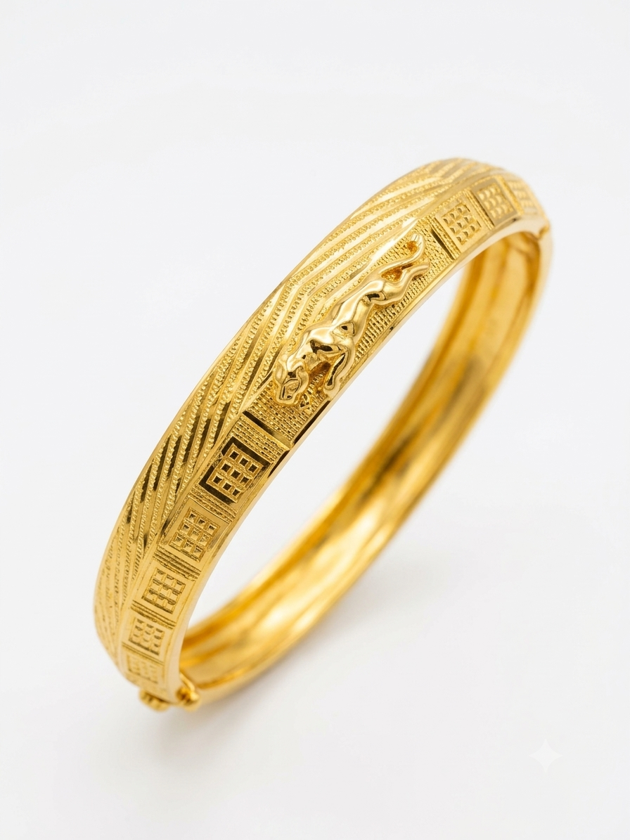Silver Mens Kada CNC Jaquar DS Full Gold Finish R