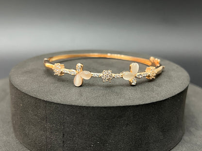 Ladies Kada_Rose Gold_Three Flower